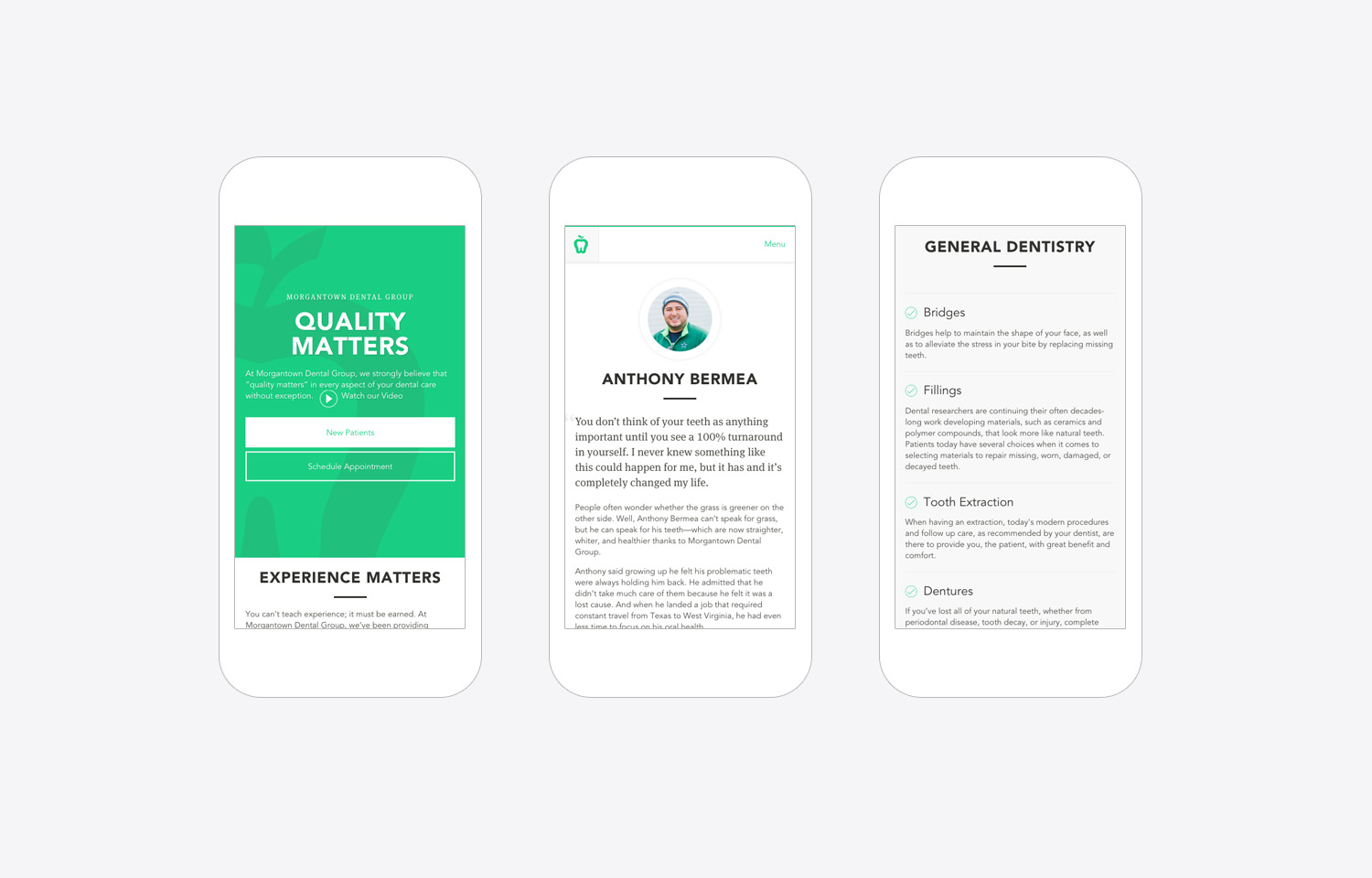 Website - Interior Pages (Detail), Mobile View